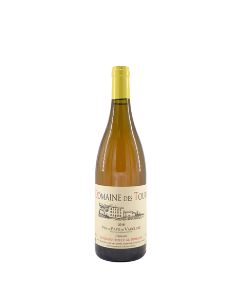 DOMAINE DES TOURS VAUCLUSE BLANC CLAIRETTE 2016 750ml  VIN DE FRANCE 