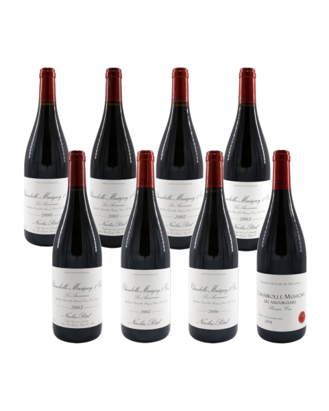 NICOLAS POTEL CHAMBOLLE MUSIGNY 1ER CRU AMOUREUSES VERTICAL CASE 2000-2008 (except 2004) * 750ml BURGUNDY 